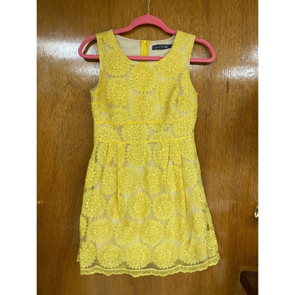 Yellow floral dress